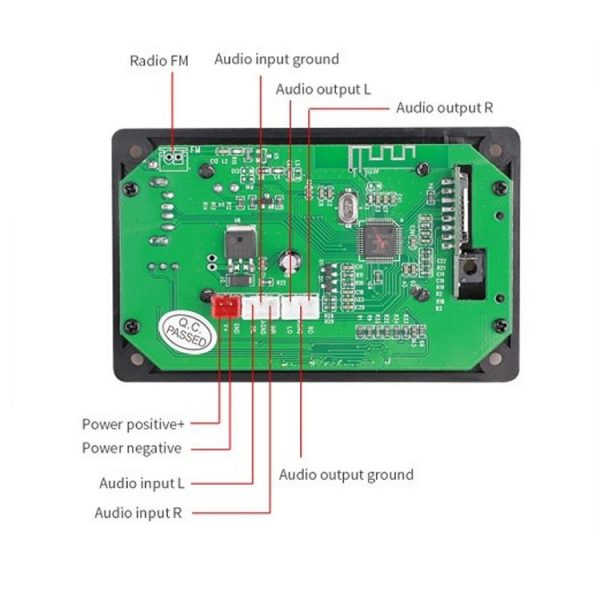 116BT LCD Lyrics Display Bluetooth Module Amplifier MP3 Decoder Board (Black) - Image 4