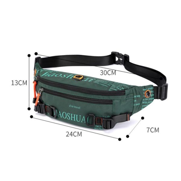 HAOSHUAI 5132 Outdoor Men Waist Bag Sports Running Chest Bag (Black) - Image 3