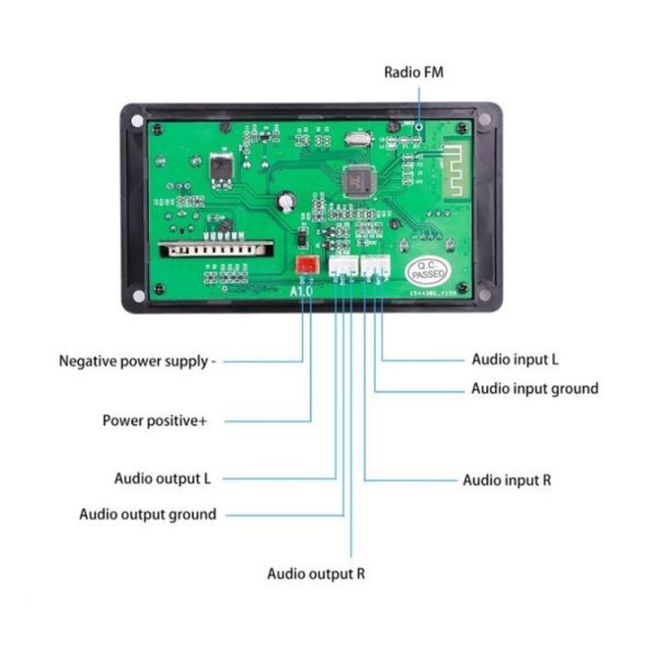 D008BT Speaker Motherboard LCD Bluetooth Decoder Board U Disk Playback Amplifier Board - Image 5