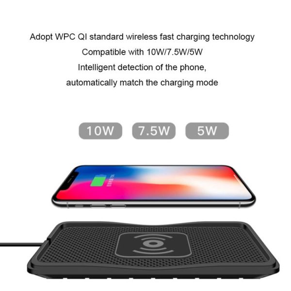 C3 15W Car QI Wireless Charger Launch Pad Anti-slip Mat (Type-C Interface) - Image 4