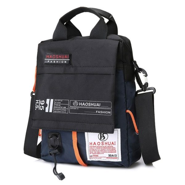 HAOSHUAI 206-1 Men Handheld Crossbody Bag Outdoor Waterproof Cloth Bag (Dark Blue)