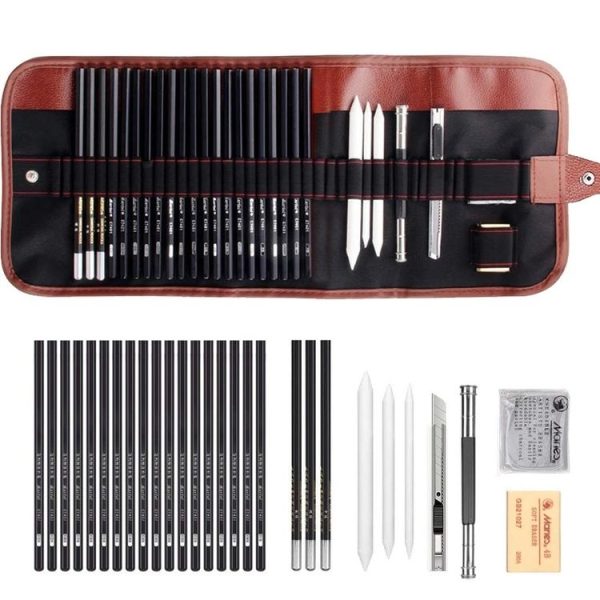 YGSM-30 Sketch Pencil Set Art Sketch Pencil Drawing Tools, Spec: 21pcs / set - Image 2