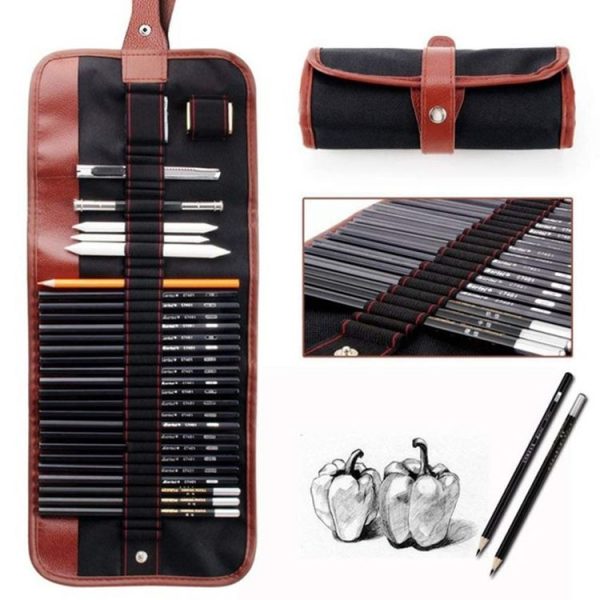 YGSM-30 Sketch Pencil Set Art Sketch Pencil Drawing Tools, Spec: 21pcs / set - Image 3