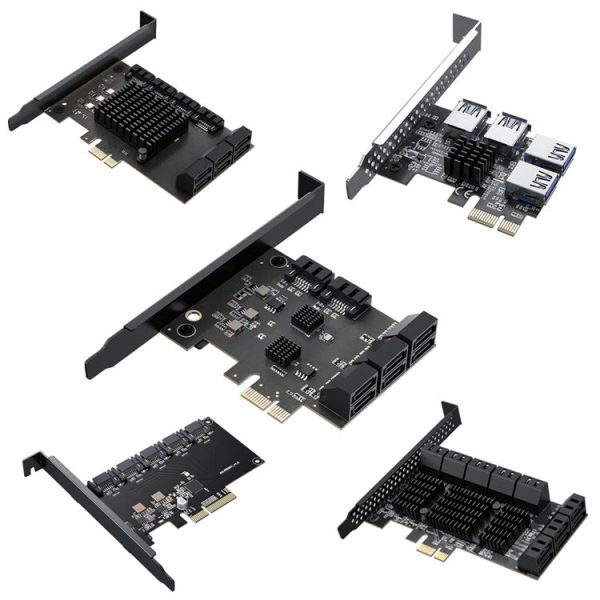 PCIE X1 To 10 Ports SATA3.0 Rotary Card Computer Desktop Solid State Hard Disk - Image 2