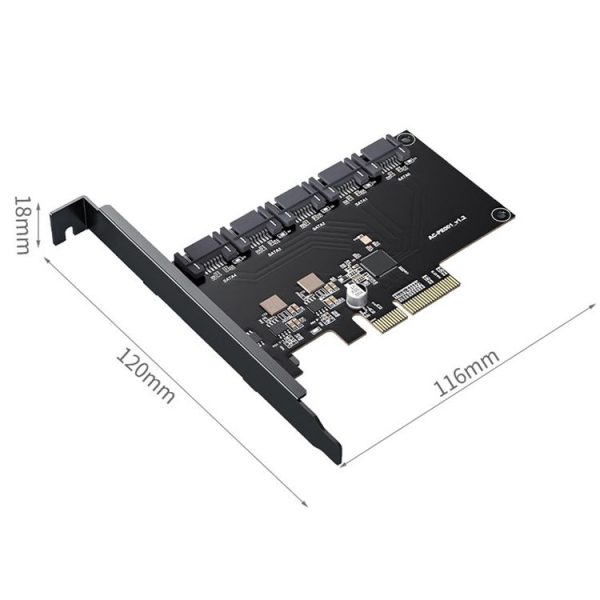 PCIE X1 To 10 Ports SATA3.0 Rotary Card Computer Desktop Solid State Hard Disk - Image 3