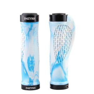 MZYRH 1pair Mountain Bike Bicycle Handlebar Grips Protective Covers (White and Blue)