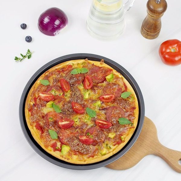 BM1076 Round Pizza Pie Nonstick Baking Pan with Perforated Bottom Baking Mold (12 inches) - Image 2
