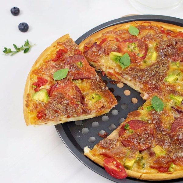 BM1076 Round Pizza Pie Nonstick Baking Pan with Perforated Bottom Baking Mold (12 inches) - Image 6