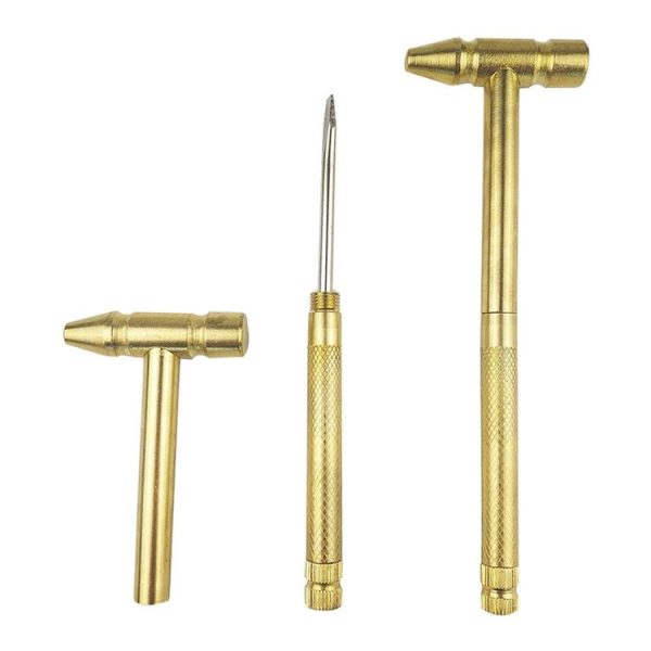 6 in 1 Multifunctional Mini Household Brass Hammer Screwdriver (10097) - Image 2