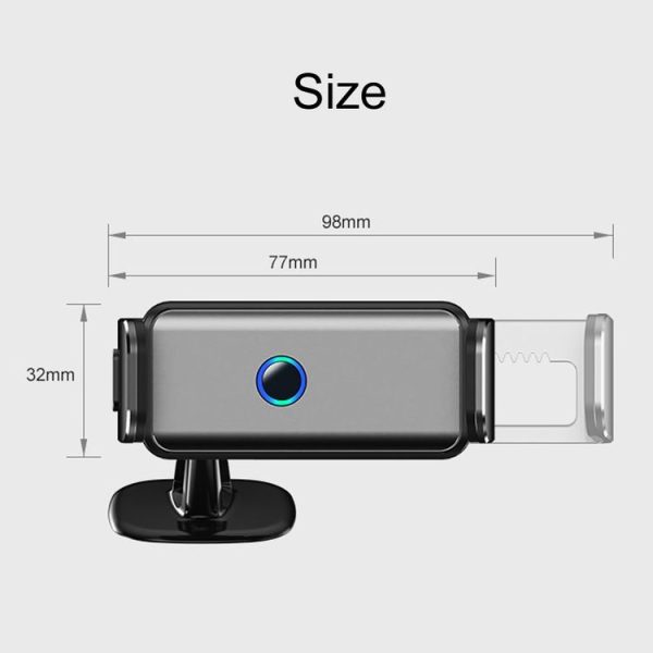 Car Air Outlet Smart Navigation Electric Mobile Phone Holder, Color: 660 Gray - Image 3
