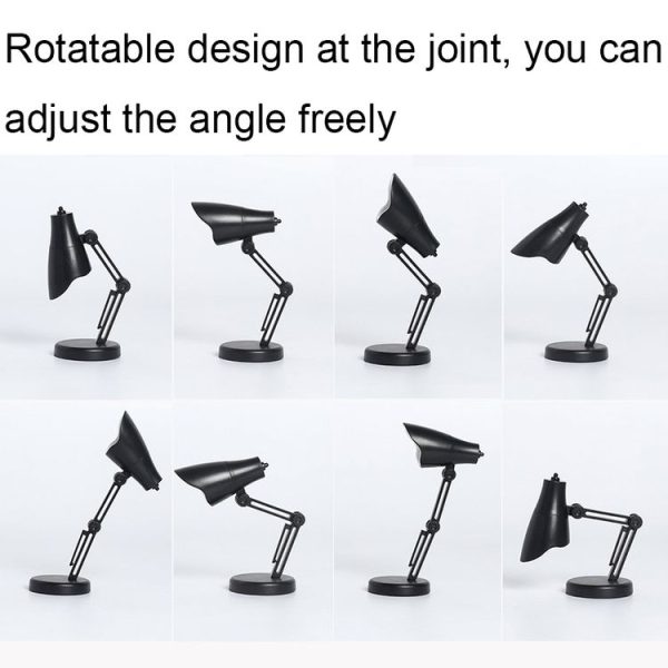 LED Foldable Mini Magnetic Desk Lamp with Clip (LD01 Black) - Image 5