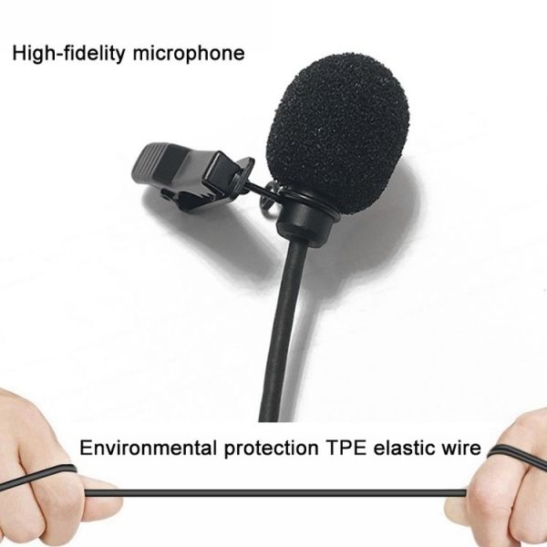 SONY D11 D21 3.5mm Wireless Lavalier Microphone Camera Clip Collar Mic (Black) - Image 3
