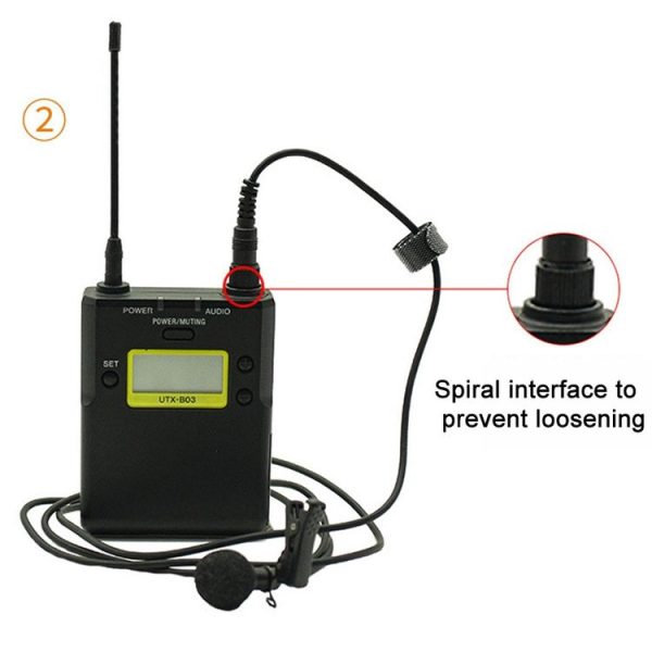 SONY D11 D21 3.5mm Wireless Lavalier Microphone Camera Clip Collar Mic (Black) - Image 5