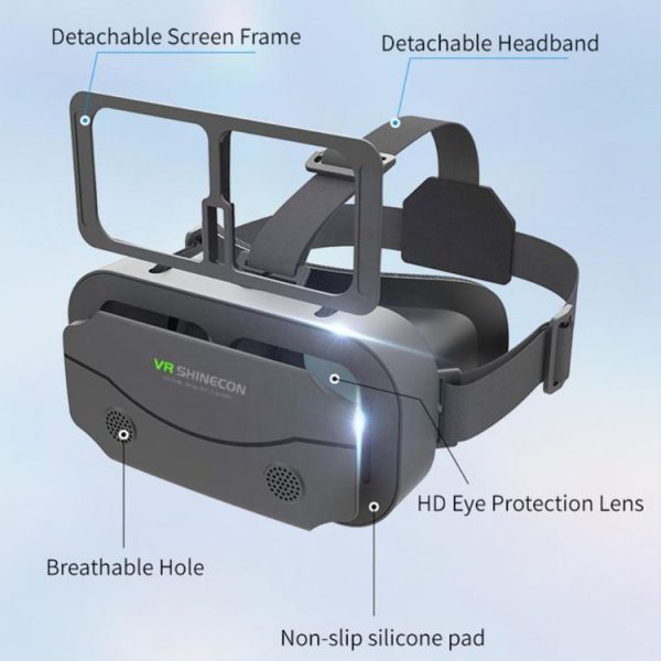 VRSHINECON G13 Virtual Reality VR Glasses Mobile Phone Movie Game 3D Digital Glasses (Black) - Image 3