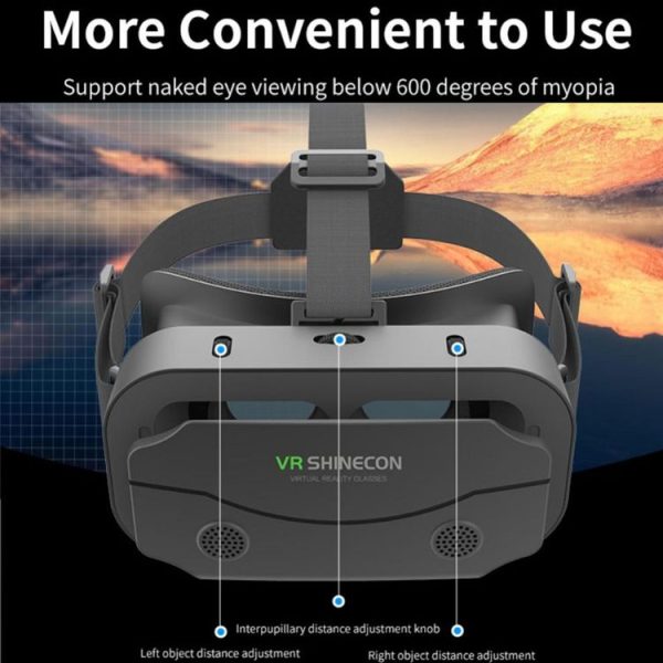 VRSHINECON G13 Virtual Reality VR Glasses Mobile Phone Movie Game 3D Digital Glasses (Black) - Image 6