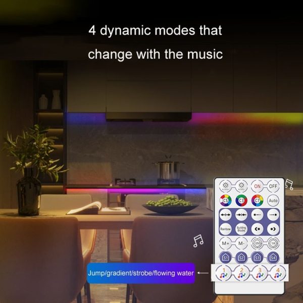 WIFI Wireless Symphony Light Bar Music Smart APP 2.4G Controller, Specification: Single Head - Image 3