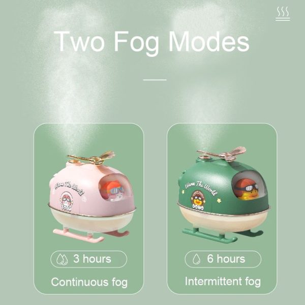 ICARER FAMILY IFJSQ07 Cartoon Nano Spray Atmosphere Night Light Humidifier, Spec: Plug-in (Green) - Image 4