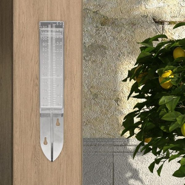 Plastic Transparent Outdoor Garden Rain Gauge Measuring Tool (25x4.5x2.7cm)
