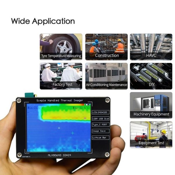 MLX90640 2.8-Inch LCD Digital Infrared Thermal Imaging Inspection Tool - Image 6