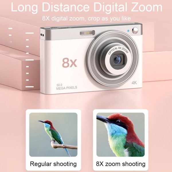 C13 2.88 inch 4K 8X Optical Zoom Telescopic Lens HD Digital Camera, Spec: Black - Image 4