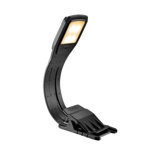 Portable Book Clip Light Four-Gear Adjustable Charging Eye Protection Lamp (Black)