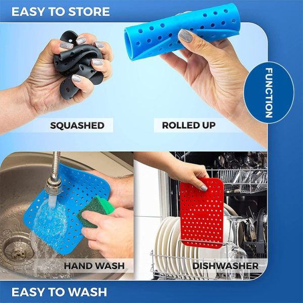 NINJA DZ201 DZ401 Air Fryers 2pcs Silicone Pad Rectangular Liner (Blue) - Image 5