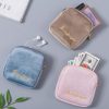 Plush Cloth Sanitary Napkin Storage Bag Sanitary Pad Storage Bag (Gray) - Image 5