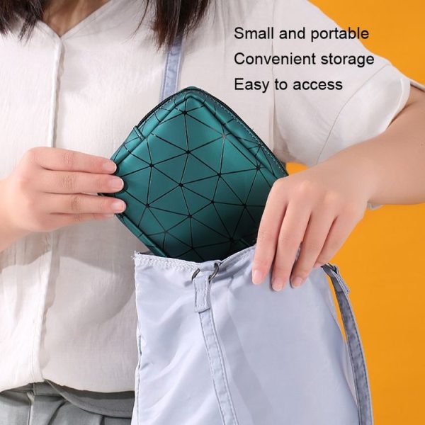XH8214 Portable Sanitary Napkin Storage Bag Large Capacity Waterproof Coin Bag (Black) - Image 5