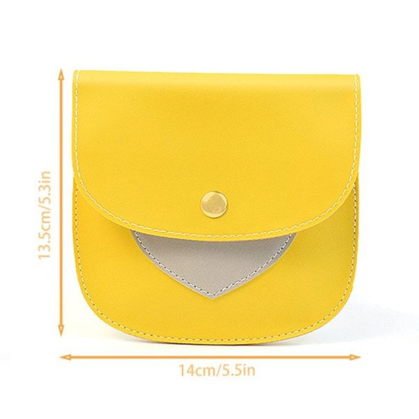 Portable Large Capacity PU Sanitary Napkin Pad Storage Bag (Gray+Yellow) - Image 3