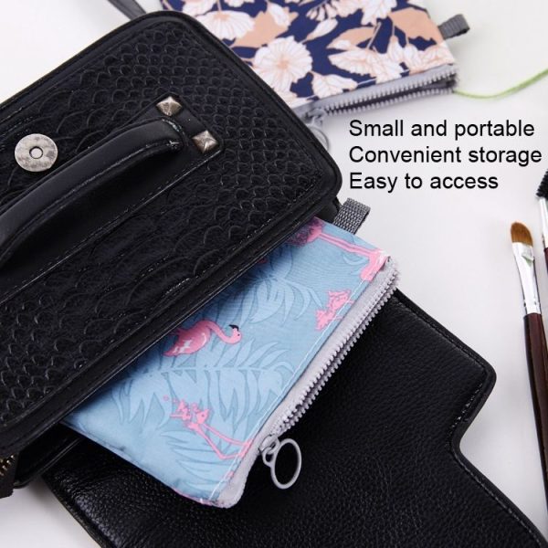 SN-031 2pcs Waterproof Zipper Sanitary Napkin Storage Bag Coin Card Bag (Flamingo) - Image 5