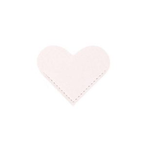 Mini Business Student Library Portable PU Leather Heart Shaped Bookmark (Light Pink)
