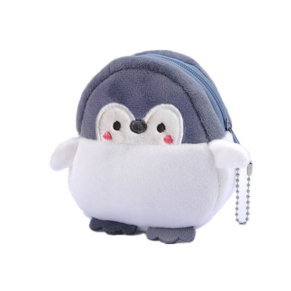 2pcs Cute Little Penguin Coin Purse Lipstick Data Cable Bag (9x8.5x4cm) - Image 2