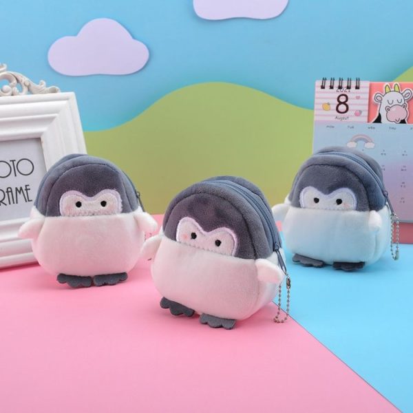 2pcs Cute Little Penguin Coin Purse Lipstick Data Cable Bag (9x8.5x4cm) - Image 6