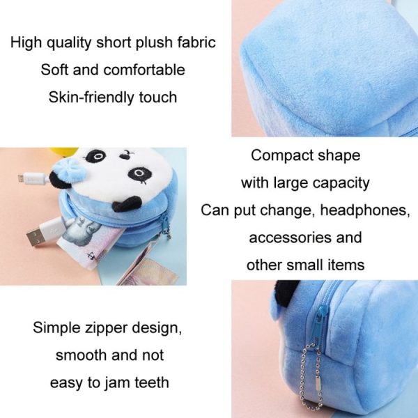 2pcs Children Cartoon Plush Three-dimensional Key Coin Purse (Chick) - Image 3
