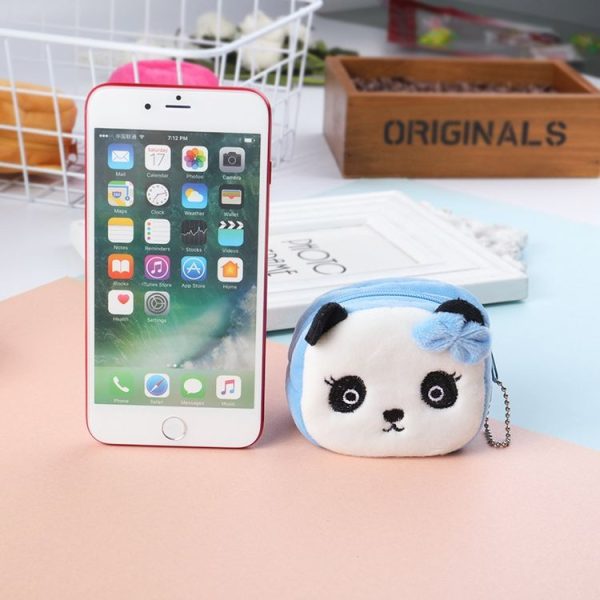 2pcs Children Cartoon Plush Three-dimensional Key Coin Purse (Chick) - Image 5