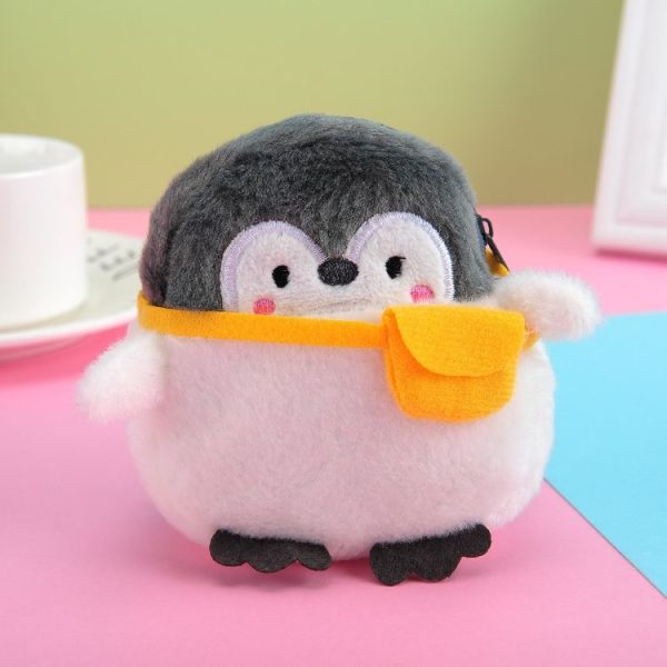 2pcs Cute Little Penguin Coin Purse Lipstick Data Cable Bag (9x8.5x4cm) - Image 2
