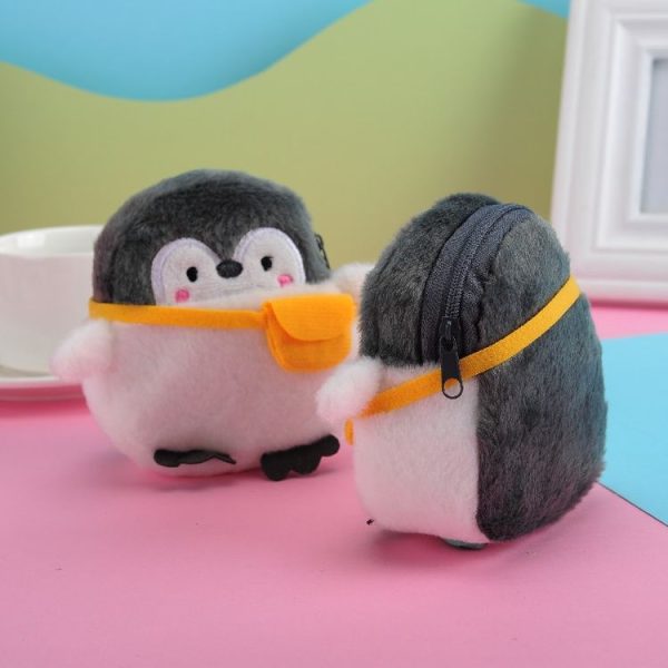 2pcs Cute Little Penguin Coin Purse Lipstick Data Cable Bag (9x8.5x4cm) - Image 5
