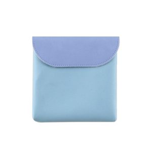 D9900 Simple Lipstick Bag PU Leather Sanitary Storage Bags (Blue)