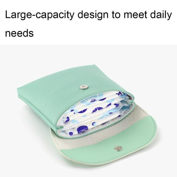 D9900 Simple Lipstick Bag PU Leather Sanitary Storage Bags (Blue) - Image 5