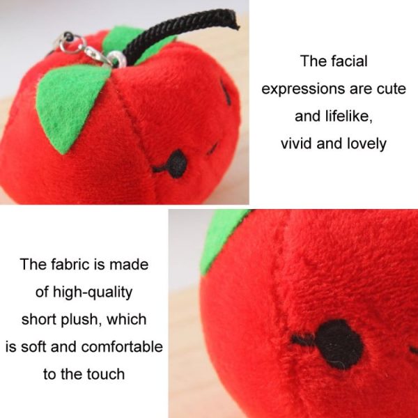 5pcs Cute Fruit And Vegetable Plush Bag Pendant Key Chain, Size: 10cm (Pineapple) - Image 3