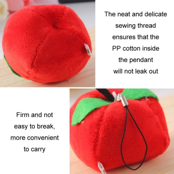 5pcs Cute Fruit And Vegetable Plush Bag Pendant Key Chain, Size: 10cm (Pineapple) - Image 4