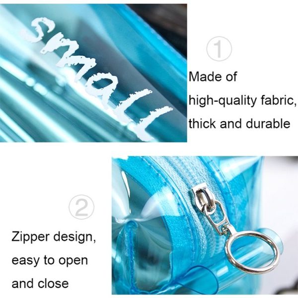 H6465-1 TPU Waterproof Student Transparent Pencil Bag (White) - Image 4
