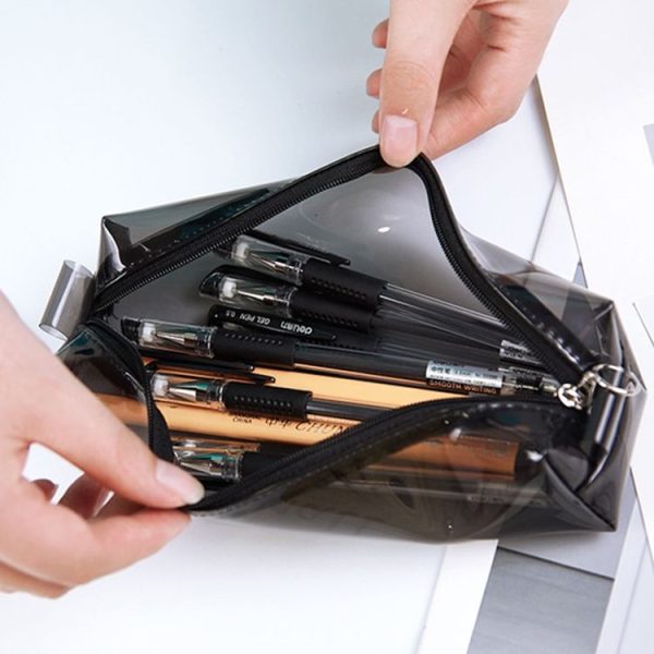 H6465-1 TPU Waterproof Student Transparent Pencil Bag (White) - Image 5