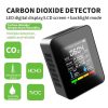 5 In 1 Temperature Humidity TVOC HCHO CO2 Large Screen Display Power Digital Air Quality Monitor (Black) - Image 4