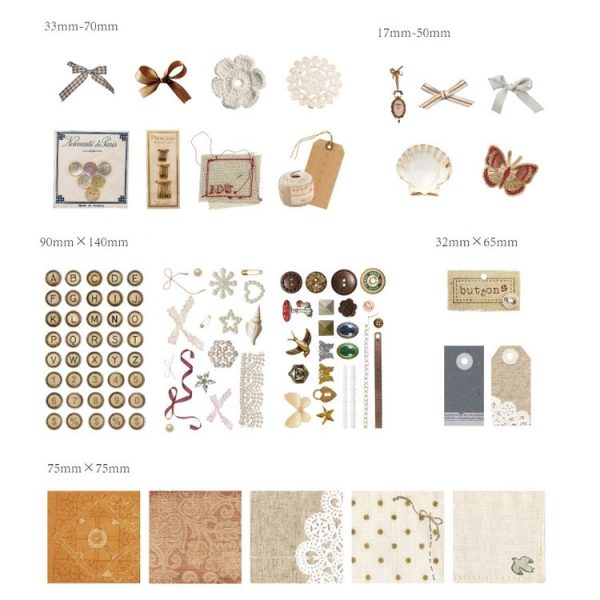 2sets 30 In 1 Vintage Collection Room Series Handbook Stickers Notes Packet (Textile Time) - Image 3