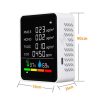 ZN-2COWT 6 In 1 PM2.5 Infrared Sensor CO2 Formaldehyde TVOC Temperature Humidity Detector (White) - Image 2