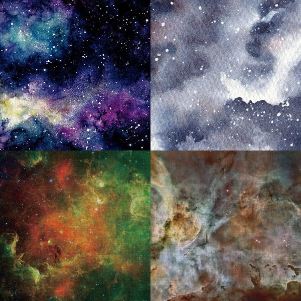 6 Inch 24 Sheets Scrapbooking Background Paper Art Handmade Crafts (Watercolor Starry Sky) - Image 4