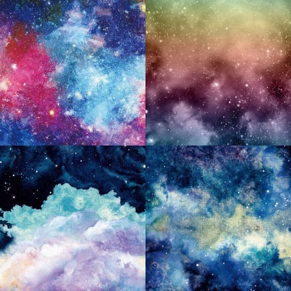 6 Inch 24 Sheets Scrapbooking Background Paper Art Handmade Crafts (Watercolor Starry Sky) - Image 5