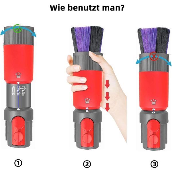 Dyson Vacuum Cleaner V7 V8 V10 V11 V15 Non-marking Soft Bristle Dusting Brush - Image 7