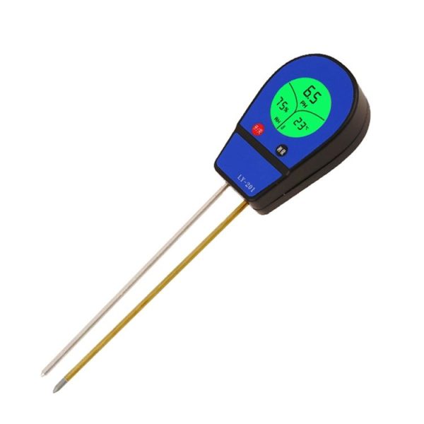 LY201 Soil PH Testing Instrument Moisture and Humidity Tester Gardening Planting Thermometer (Blue) - Image 2